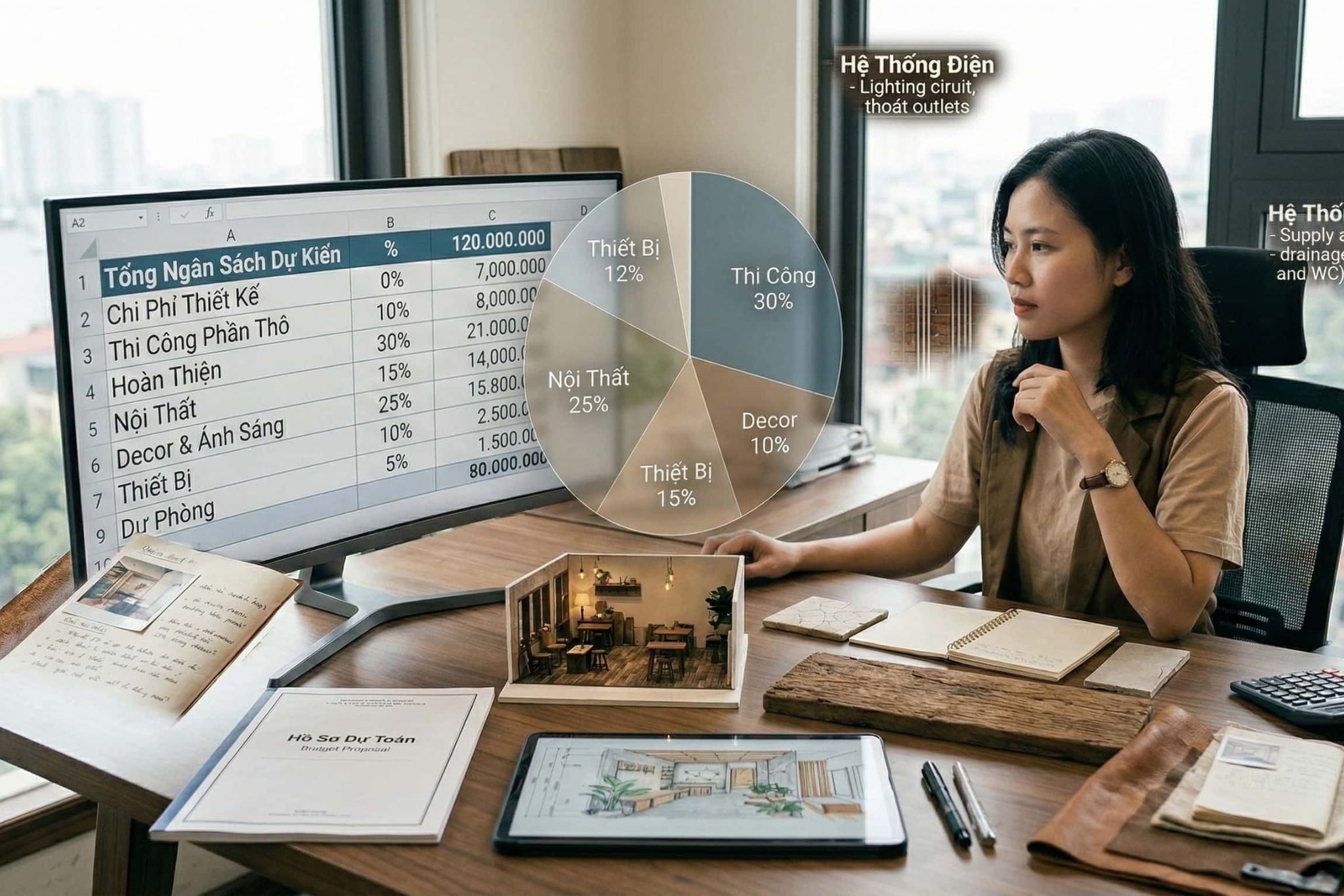 Quy trình thiết kế thi công quán cafe Rustic